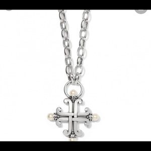 Brighton Pearl adorned cross necklace
